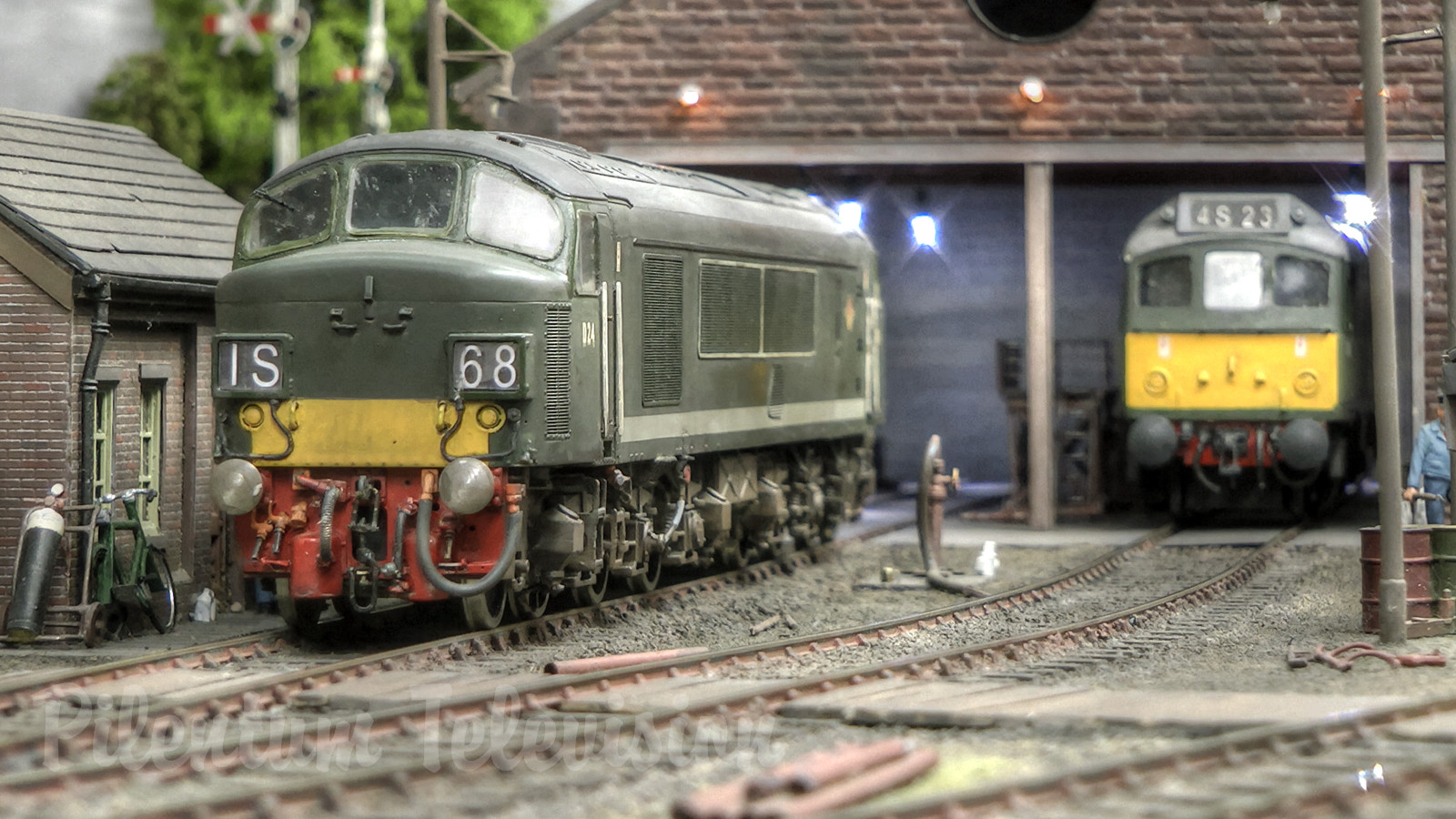 Incredibly Detailed Model Railroad Diorama of a British Railway Diesel Depot