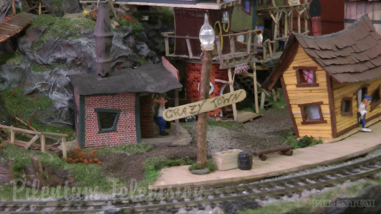Crazy Town Model Train Layout