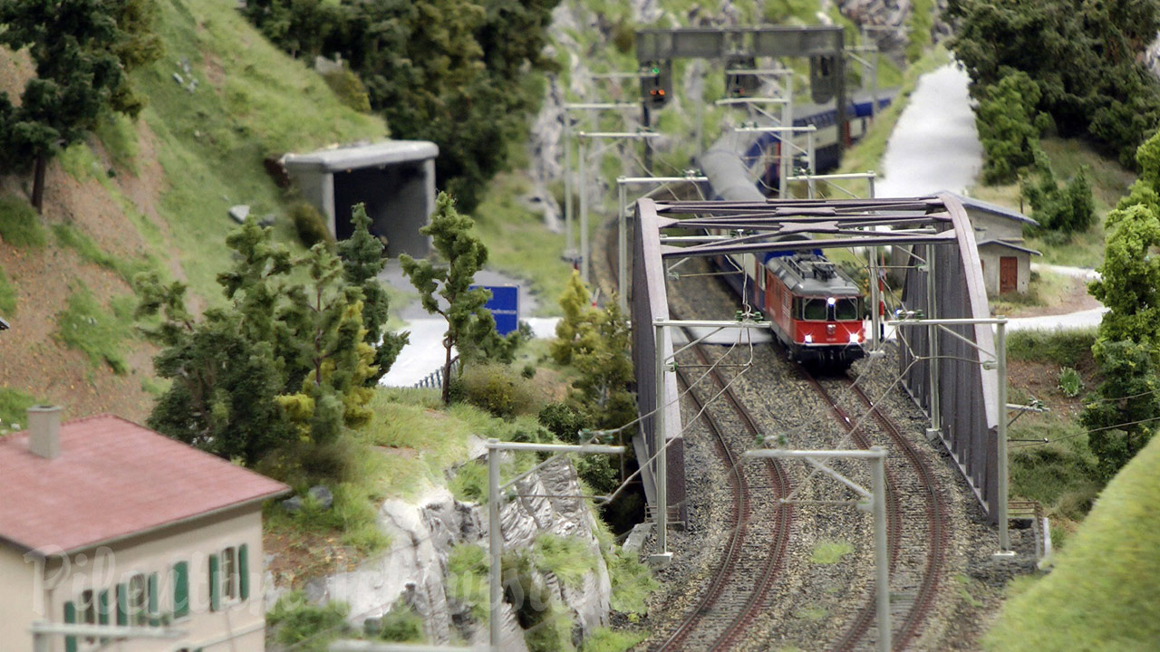 Model Railway in HO scale of Switzerland