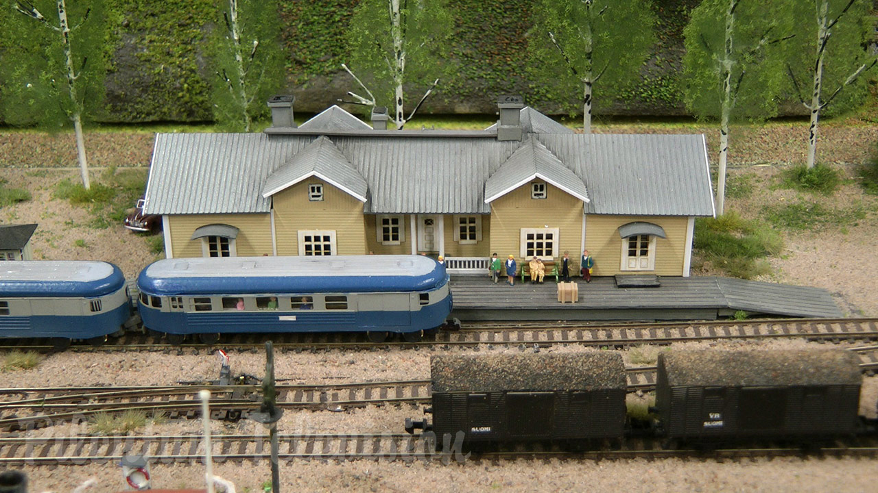 N scale model railway layout from Finland