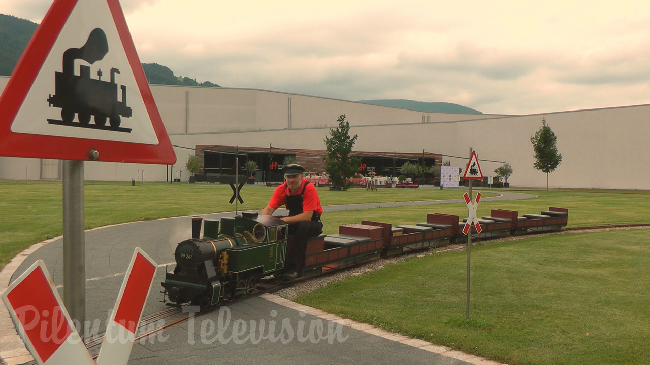 The Superb Steam Locomotive on Mr. Porsche 's Garden Railway including Firing Up the Steam Engine