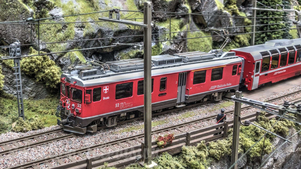 HO scale model trains in Switzerland: Brian Rodham’s beautiful Swiss model railway layout