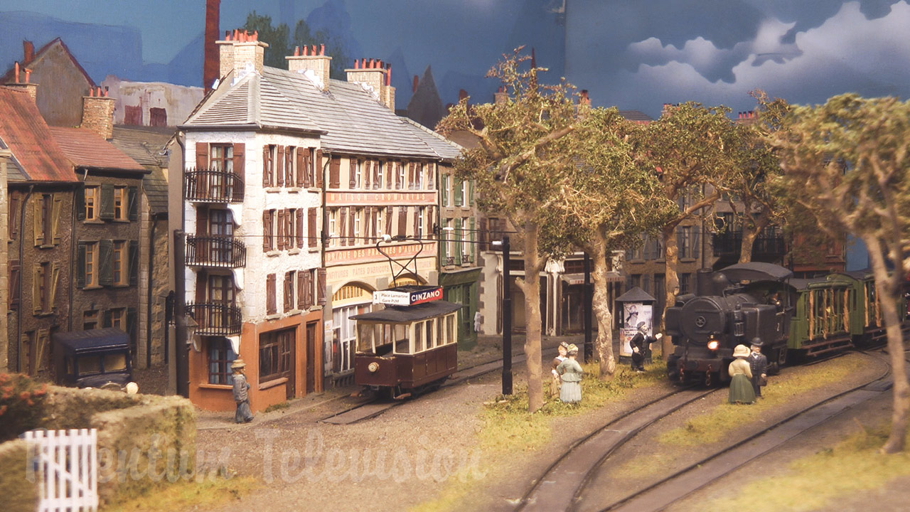 Model Railway - French Village Where Everyone Would Like To Live Due To The Steam Locomotive