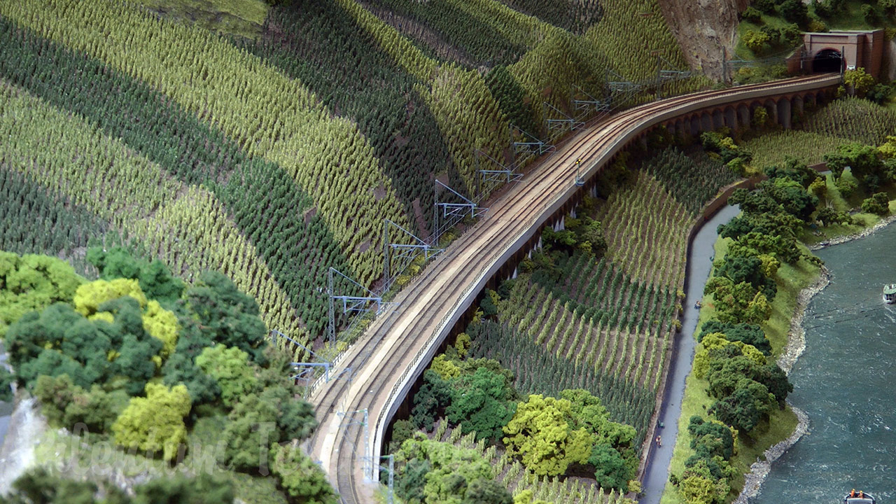 N Scale Layout of the Moselle Valley Railway in Germany by Fleischmann Model Trains