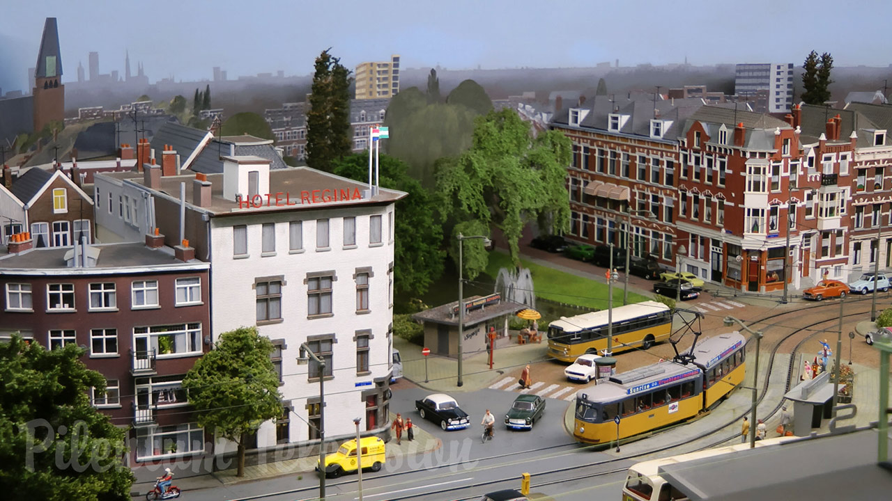 Rotterdam Centraal Railway Station - Model Rail Layout with Trams and Trains in HO Scale by Thom Raven