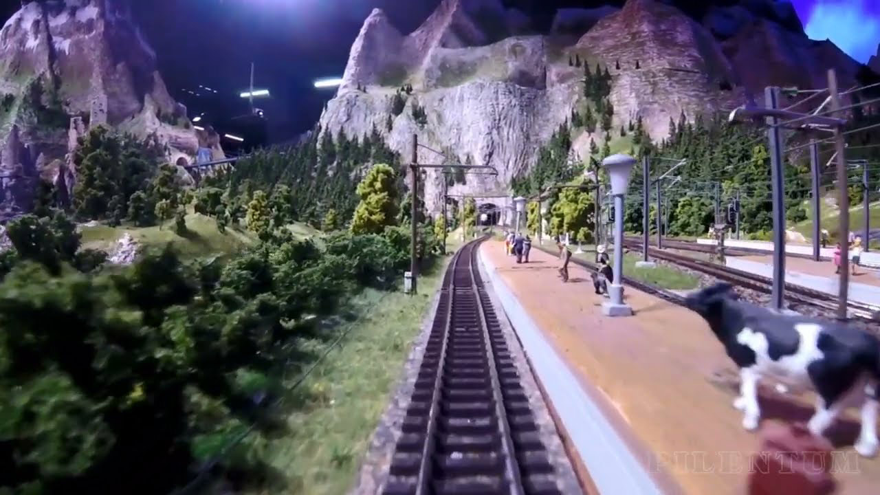 Train Driver's View: Model Train Cab Ride on French Narrow Gauge Model Railroad Layout Mini World Lyon