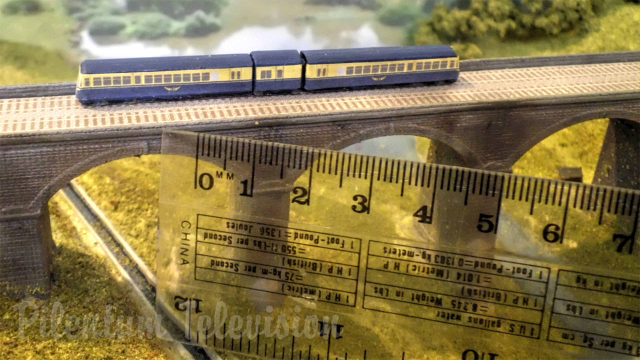 One of the Smallest T Gauge Model Railway Layouts with Self-Propelled Model Trains by Martin Kaselis