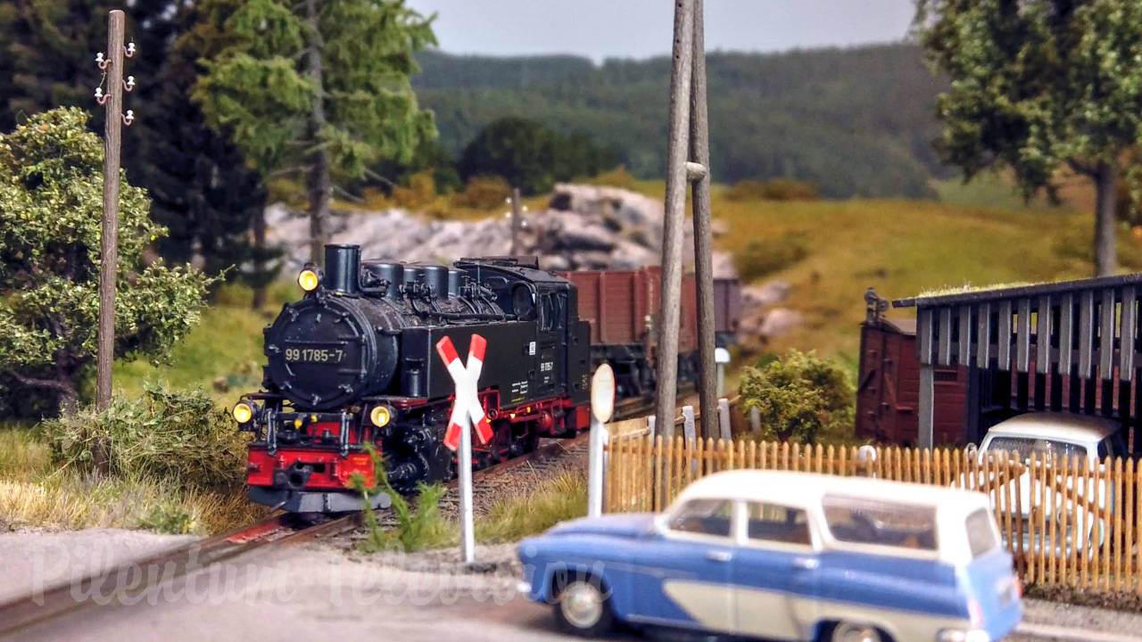 One of the most beautiful and realistic East German model railroad layouts with steam locomotives