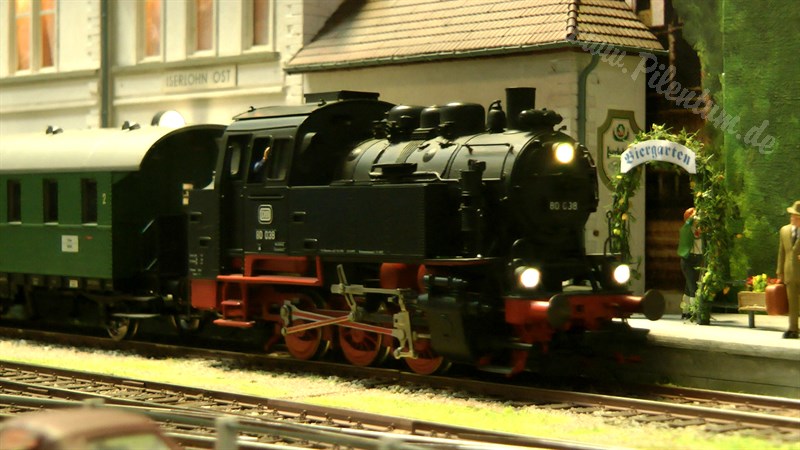 Superb Model Railway Layout with Steam Trains from Germany in O Scale