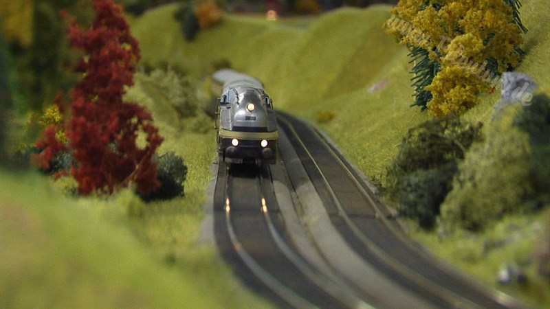 Large Model Railroad Layout with Cab Ride and more than 200 Model Trains in action