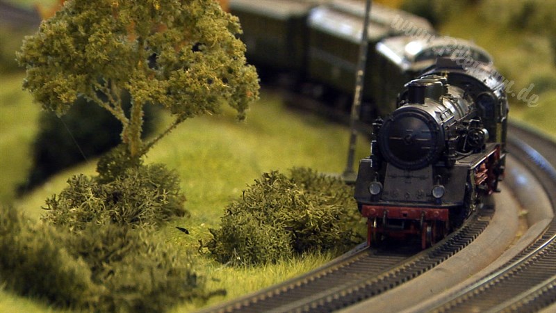 Large Model Railroad Layout with Cab Ride and more than 200 Model Trains in action