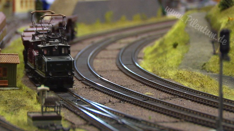 Large Model Railroad Layout with Cab Ride and more than 200 Model Trains in action