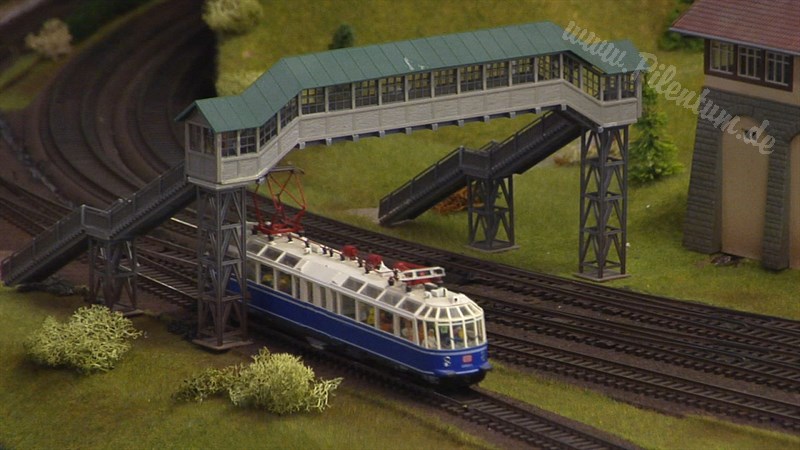 Large Model Railroad Layout with Cab Ride and more than 200 Model Trains in action