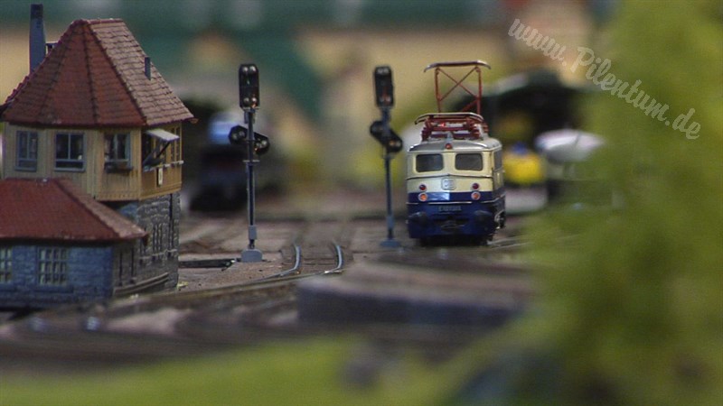 Large Model Railroad Layout with Cab Ride and more than 200 Model Trains in action