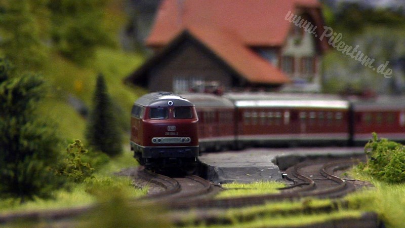 Large Model Railroad Layout with Cab Ride and more than 200 Model Trains in action