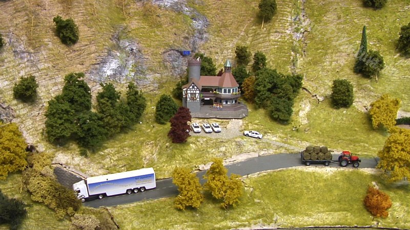 Large Model Railroad Layout with Cab Ride and more than 200 Model Trains in action