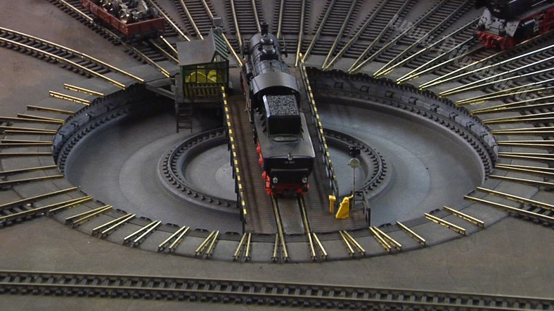 Large Model Railroad Layout with Cab Ride and more than 200 Model Trains in action