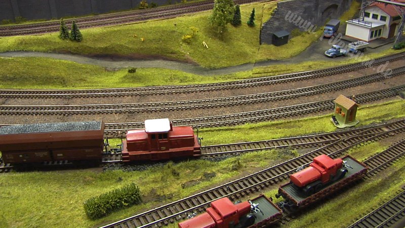 Large Model Railroad Layout with Cab Ride and more than 200 Model Trains in action