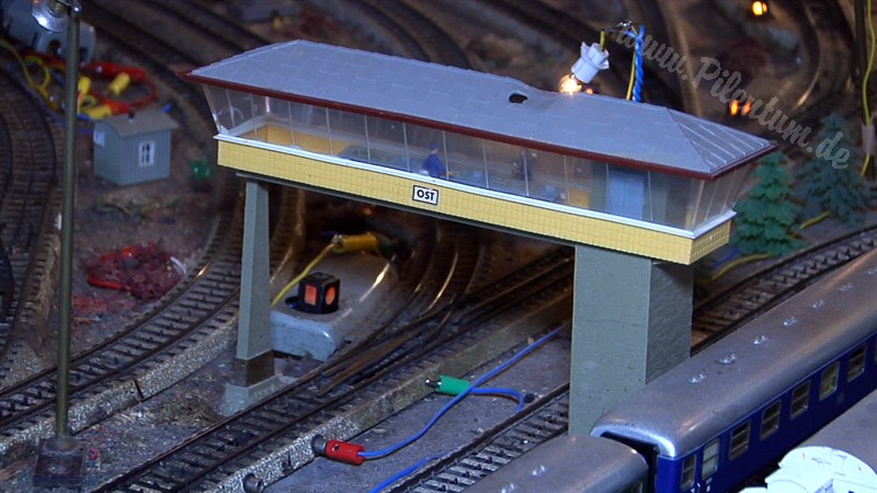 Marklin model train layout in analogue mode and HO scale