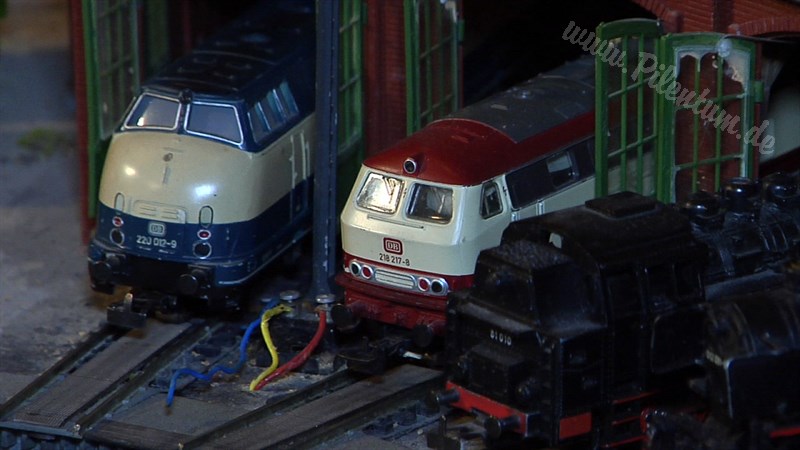 Marklin model train layout in analogue mode and HO scale