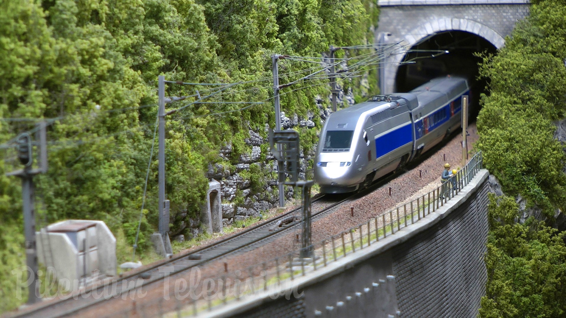 Nearly realistic model train layout from France