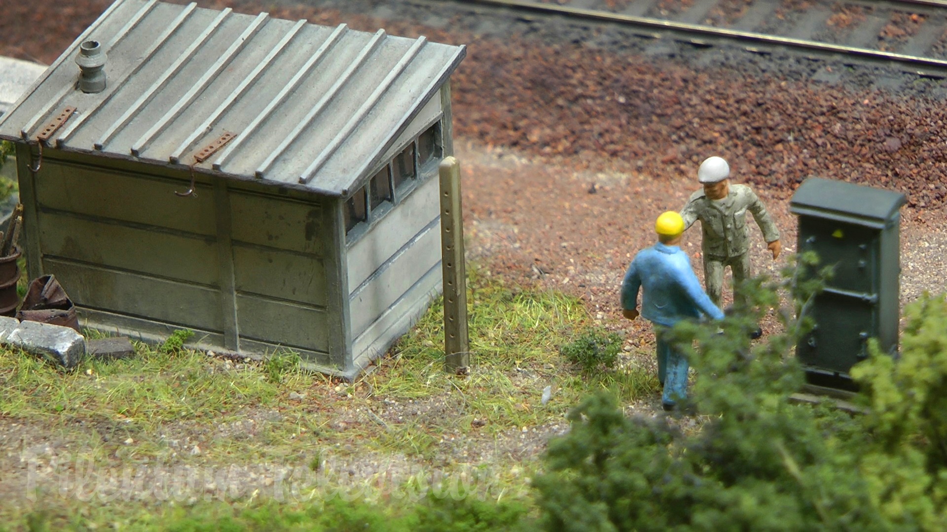 Nearly realistic model train layout from France