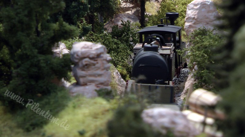 Beautiful Limestone Model Railway Layout in O scale