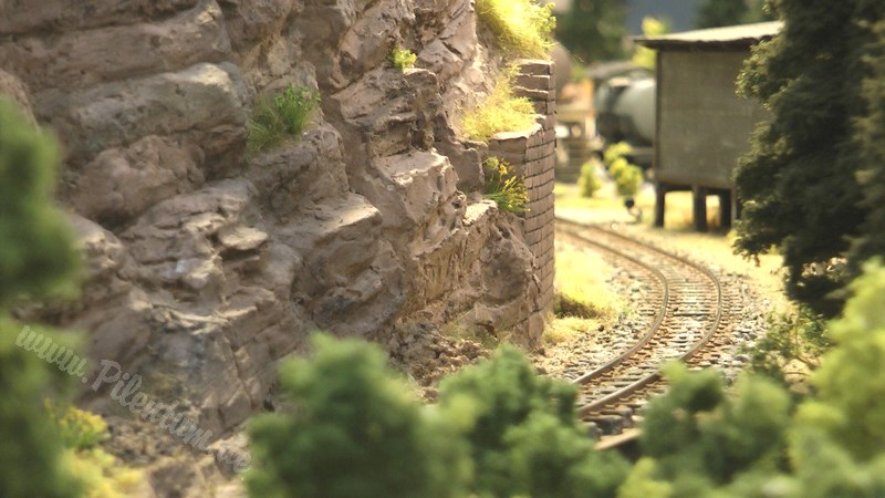 Beautiful Limestone Model Railway Layout in O scale