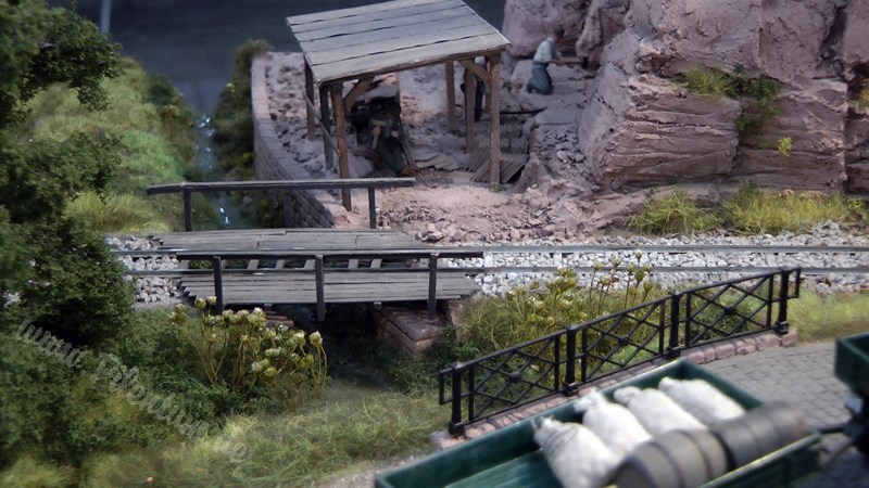 Beautiful Limestone Model Railway Layout in O scale