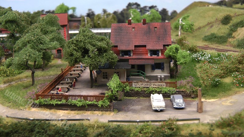 Z Scale Model Trains on an Amazing Model Railroad RR Layout