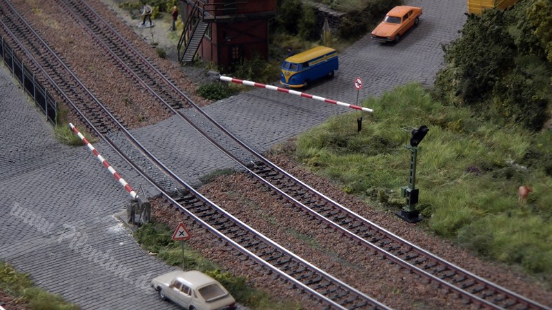 Marklin Model Railroad Layout in HO Scale as Modular System