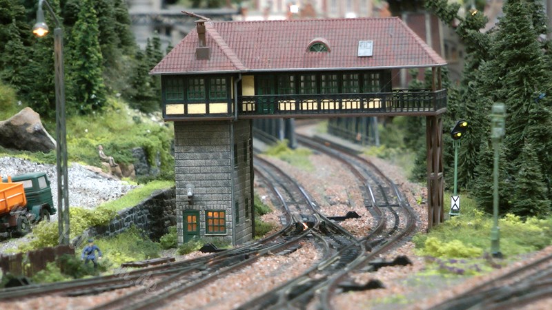 Marklin Model Railroad Layout in HO Scale as Modular System