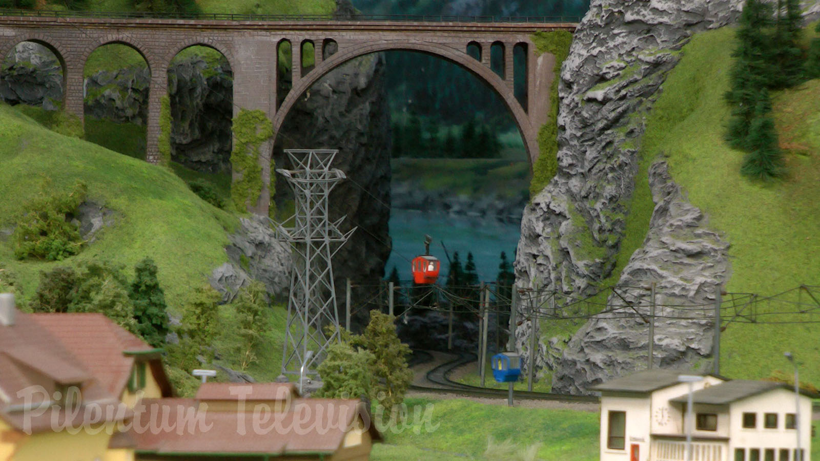 Model Railroad Layout by Modelspoor Group Nienoord with Miniature Cars and more than 100 Trains in HO Scale