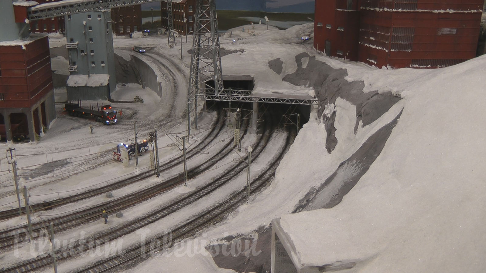 Model Railroad of Sweden with beautiful Snowscape