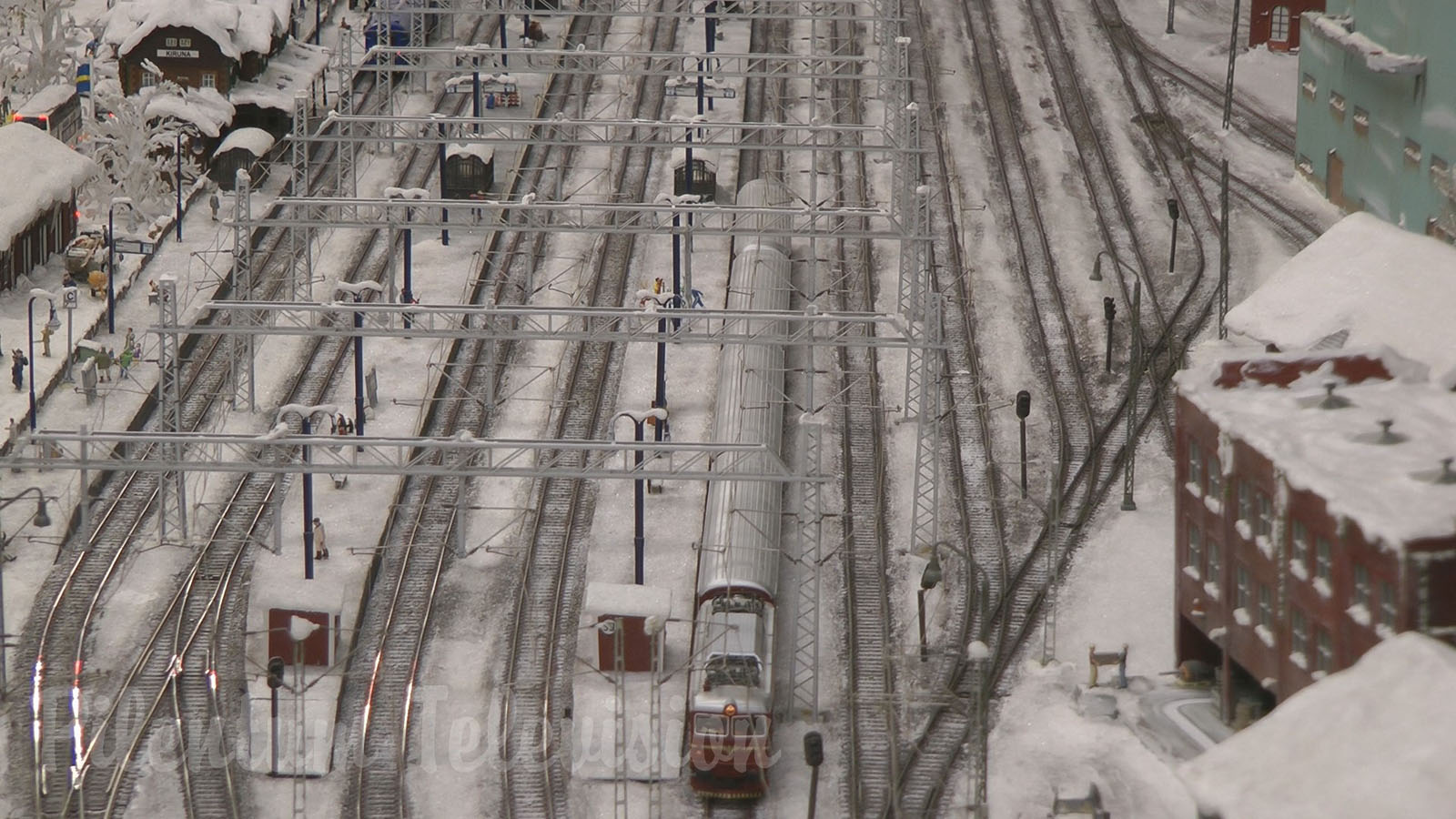 Model Railroad of Sweden with beautiful Snowscape