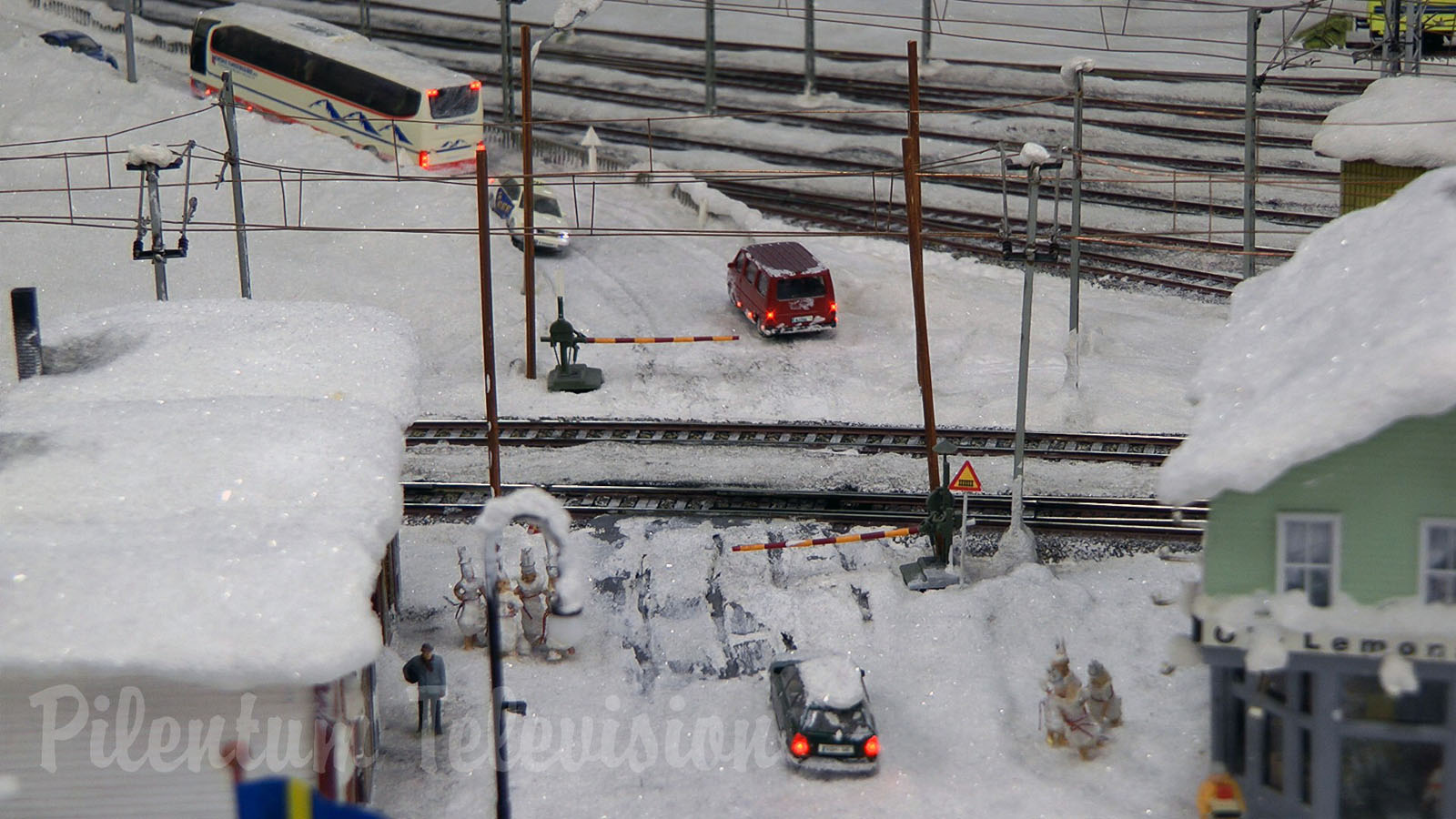 Model Railroad of Sweden with beautiful Snowscape