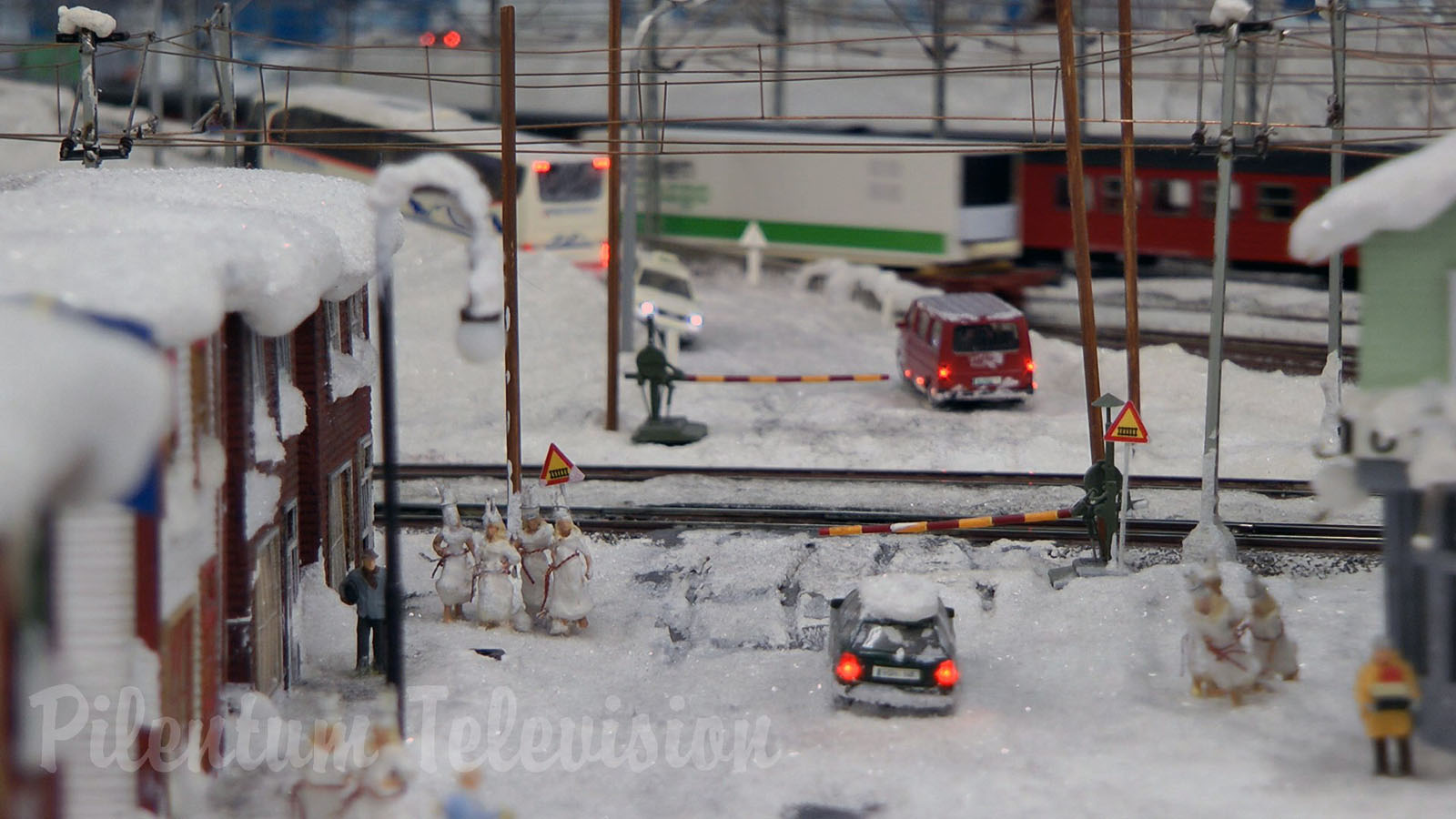 Model Railroad of Sweden with beautiful Snowscape