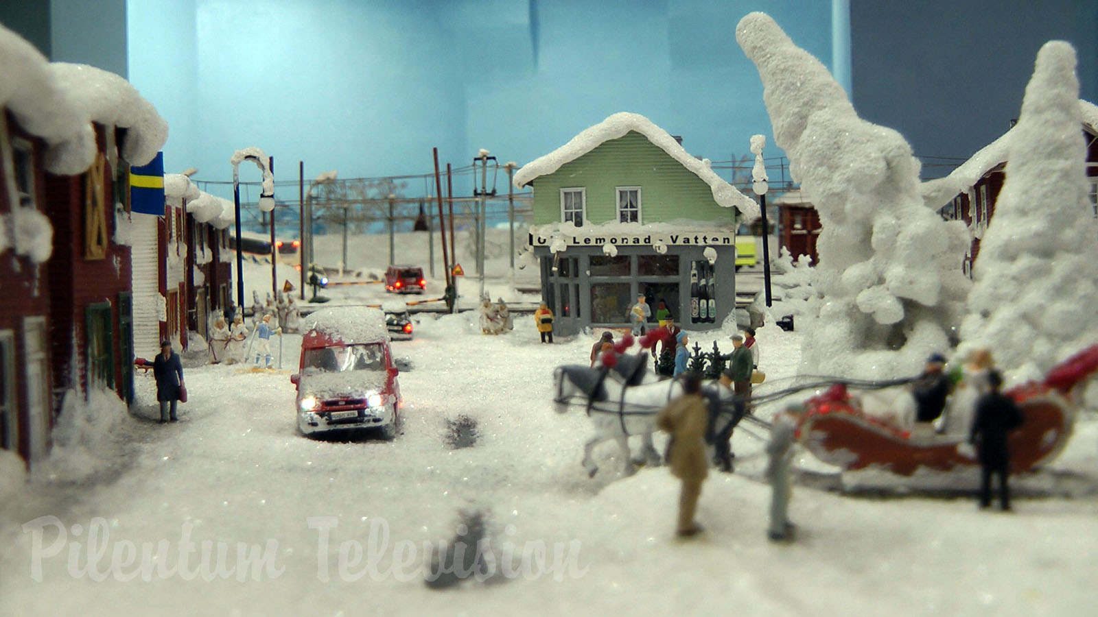 Model Railroad of Sweden with beautiful Snowscape