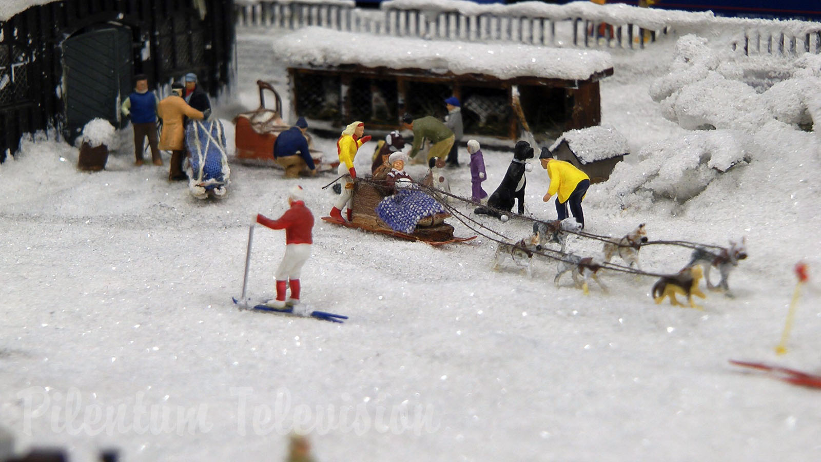 Model Railroad of Sweden with beautiful Snowscape