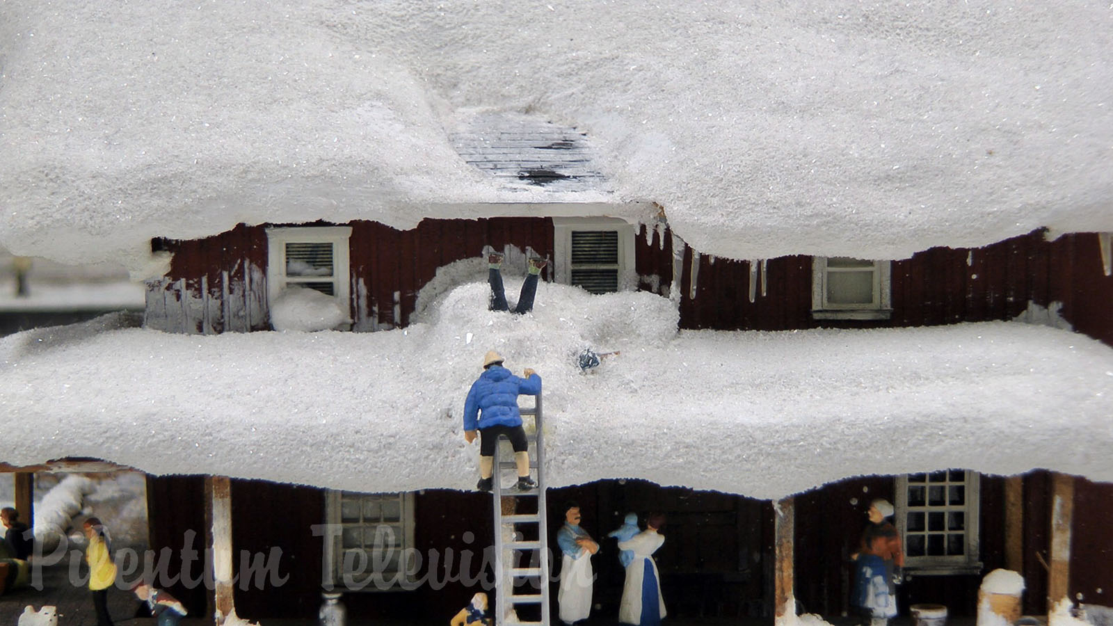 Model Railroad of Sweden with beautiful Snowscape