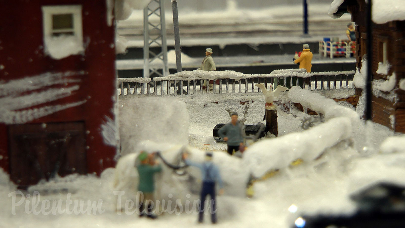 Model Railroad of Sweden with beautiful Snowscape