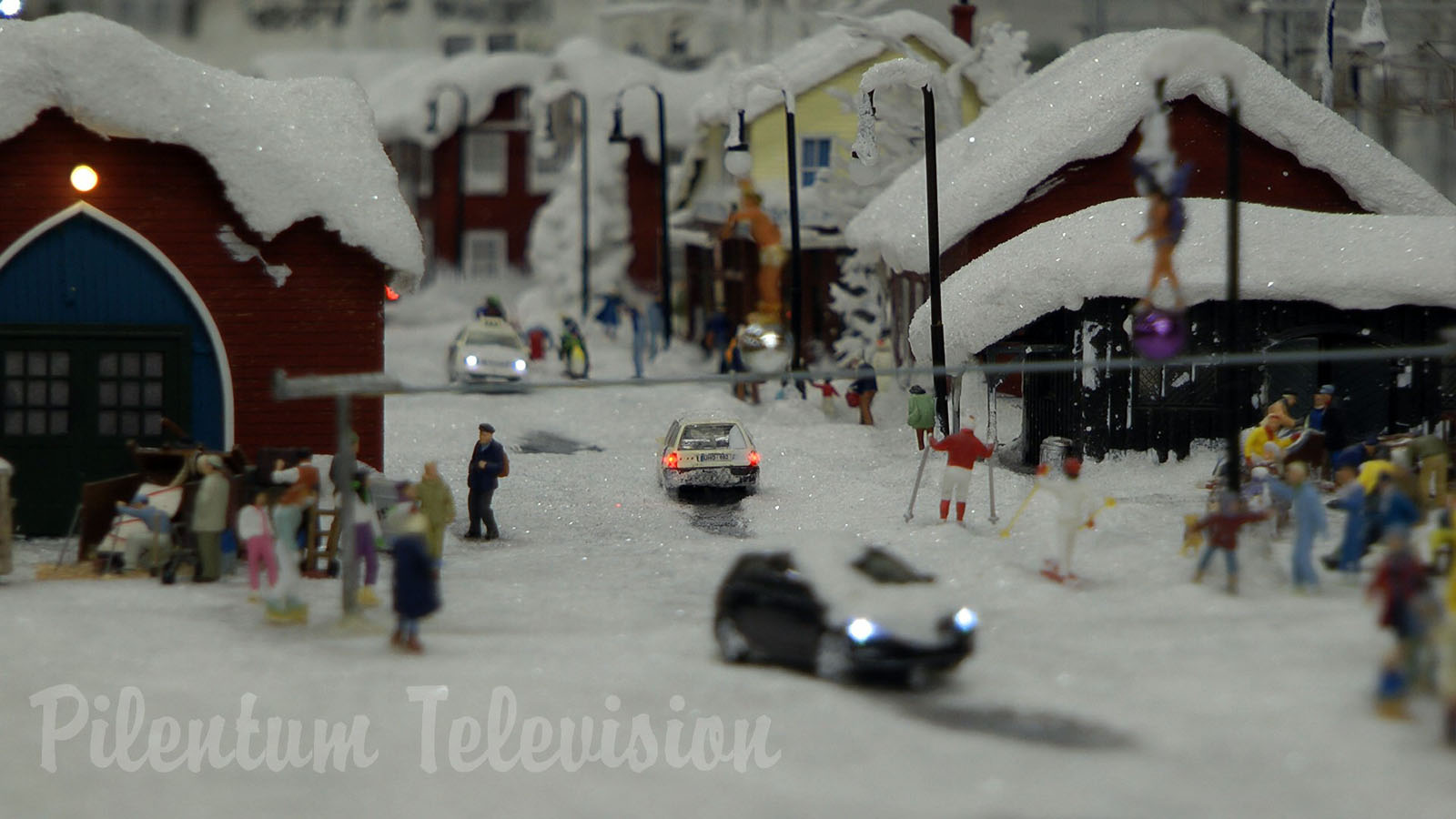 Model Railroad of Sweden with beautiful Snowscape