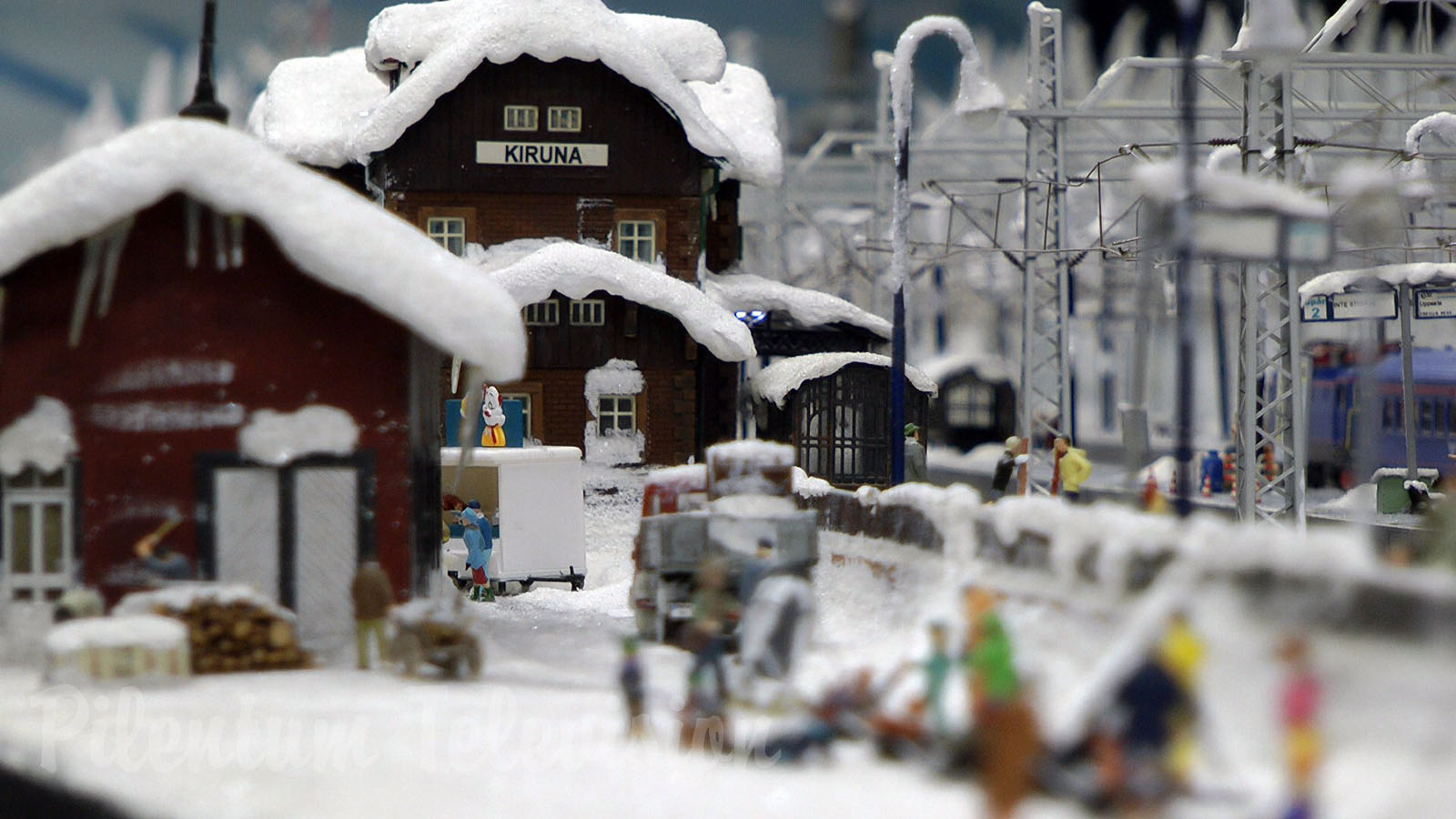 Model Railroad of Sweden with beautiful Snowscape