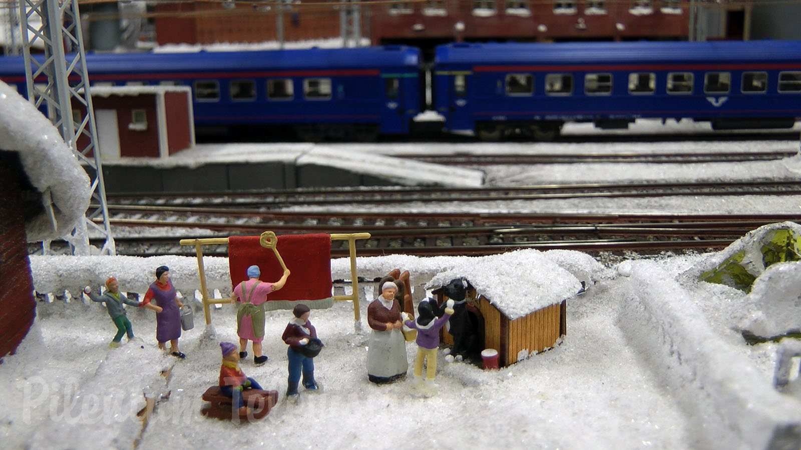 Model Railroad of Sweden with beautiful Snowscape