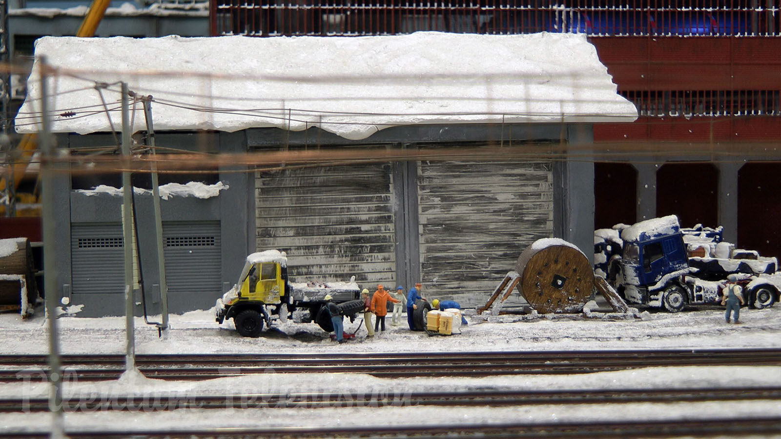 Model Railroad of Sweden with beautiful Snowscape