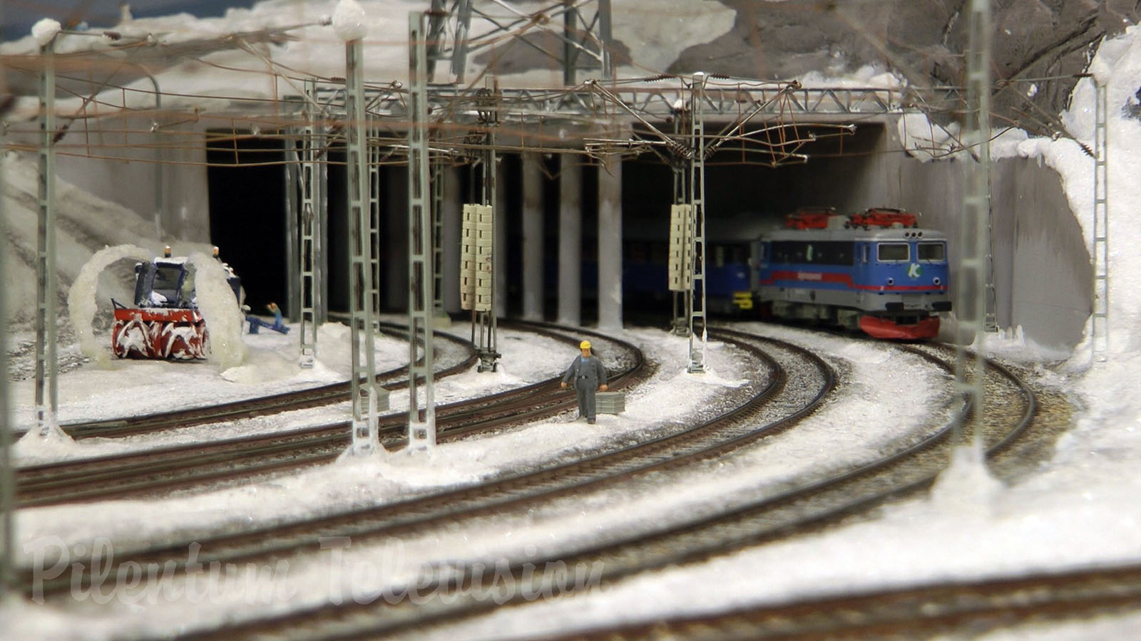 Model Railroad of Sweden with beautiful Snowscape