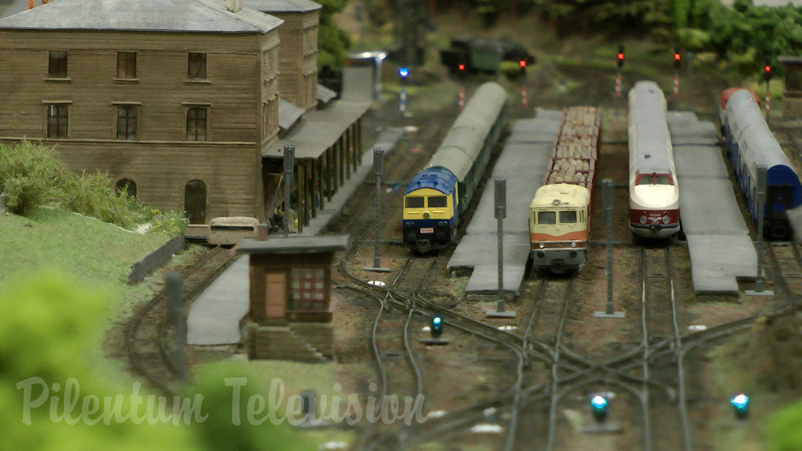 TT Scale Model Railroad Layout with Trains from the Czechoslovak State Railways