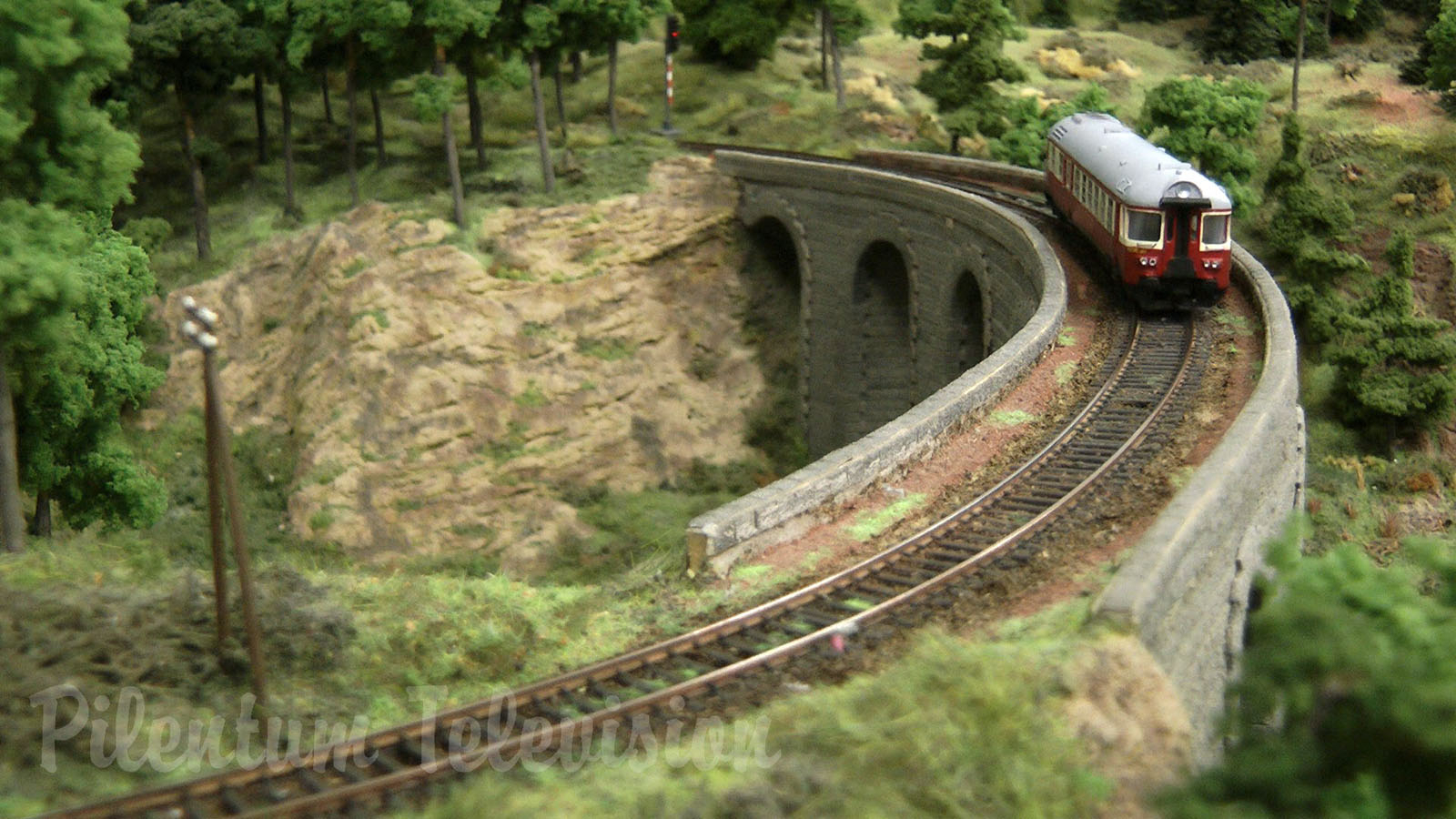 TT Scale Model Railroad Layout with Trains from the Czechoslovak State Railways