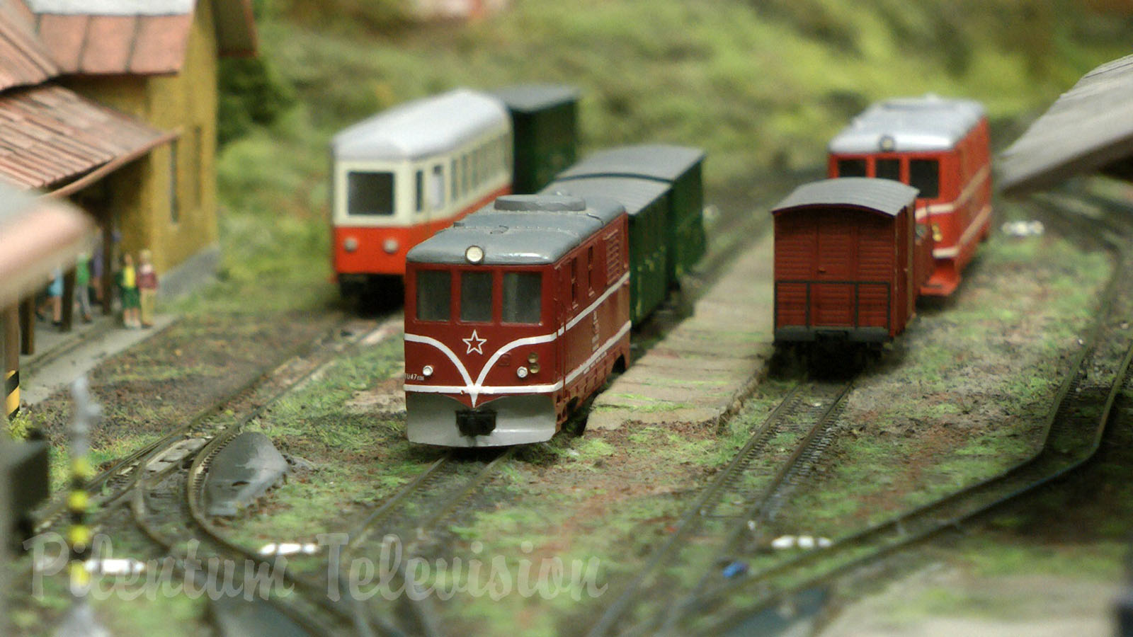 TT Scale Model Railroad Layout with Trains from the Czechoslovak State Railways