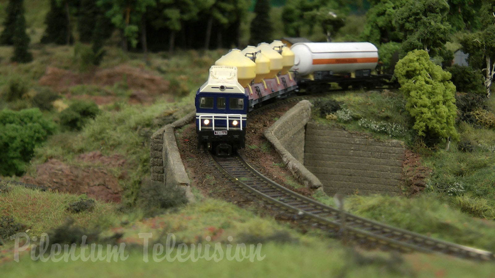 TT Scale Model Railroad Layout with Trains from the Czechoslovak State Railways